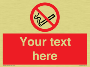 Custom No E-cigarettes / Vaping Sign